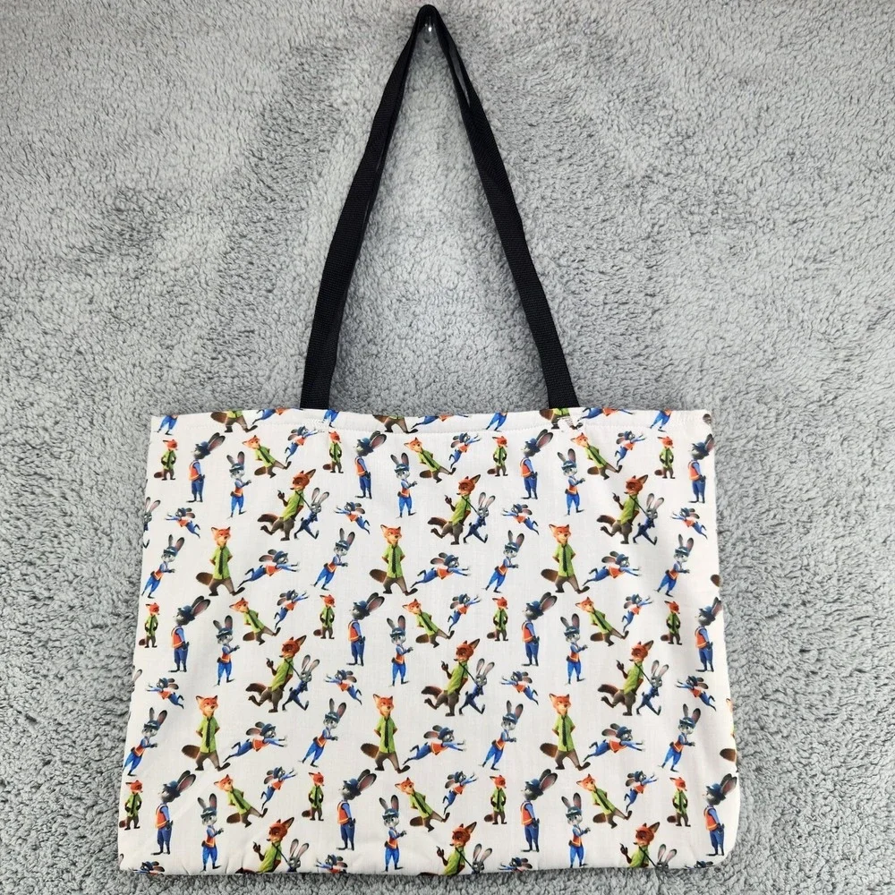 Zootopia Themed Tote Shoulder Bag Judy Hops Nick Wilde Custom Handmade